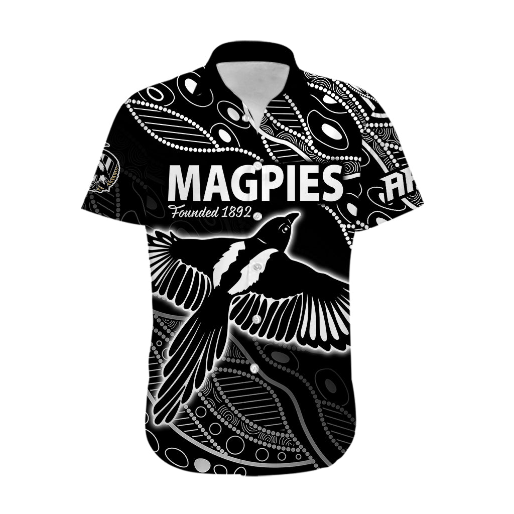 (Custom Text And Number) 2023 Collingwood Magpies Football Hawaiian Shirt Pies Founded 1892 - Vibe Hoodie Shop
