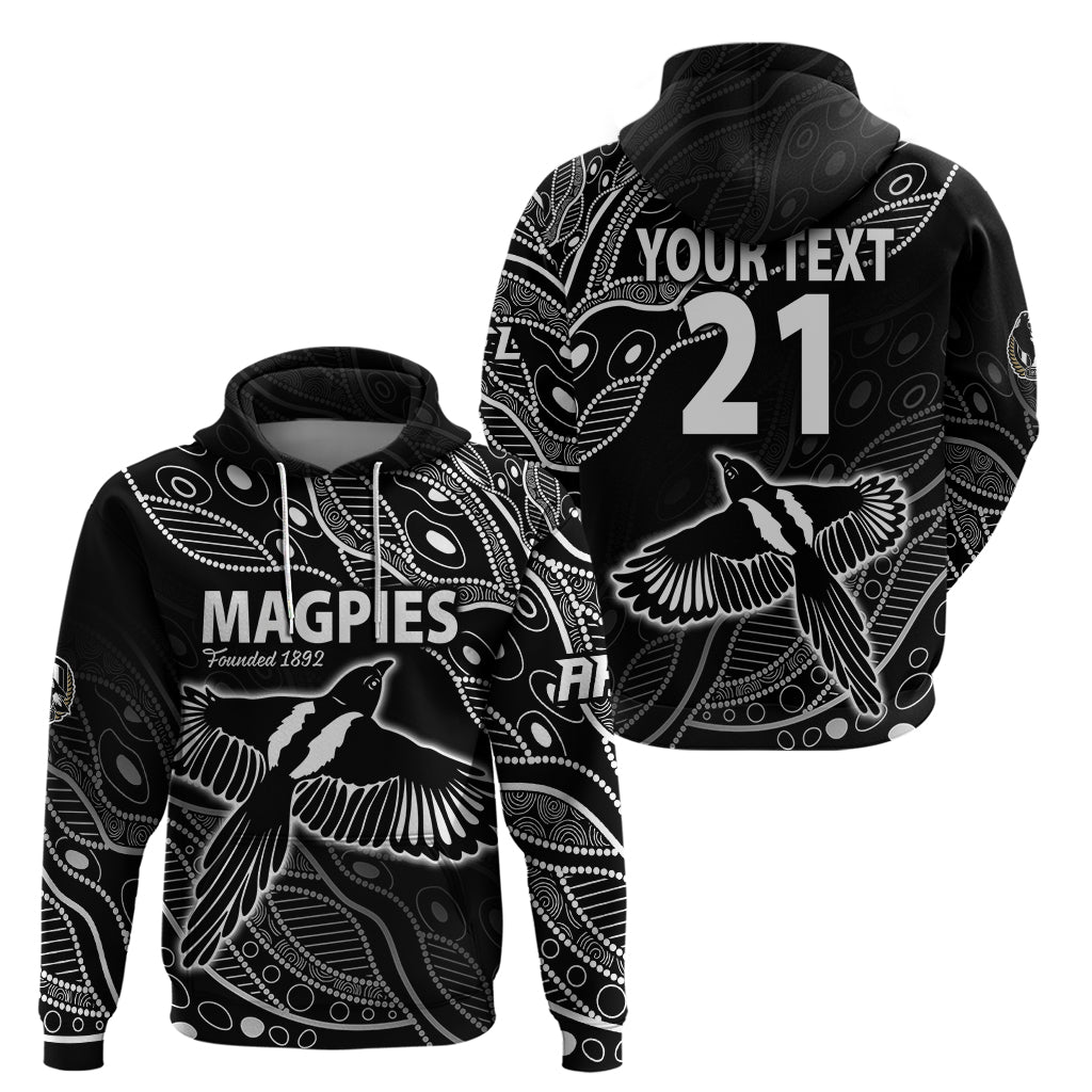 (Custom Text And Number) 2023 Collingwood Magpies Football Hoodie Pies Founded 1892 LT9 - Vibe Hoodie Shop