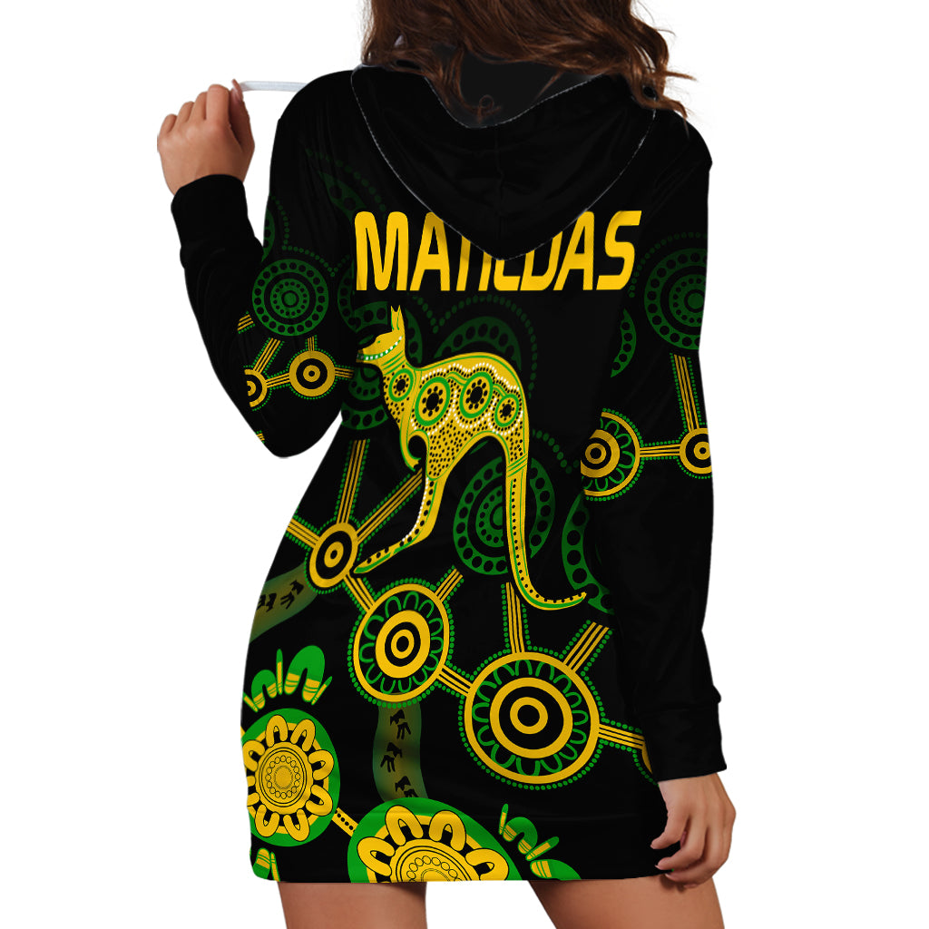 Australia Soccer Hoodie Dress Matildas World Cup With Kangaroo - Vibe Hoodie Shop