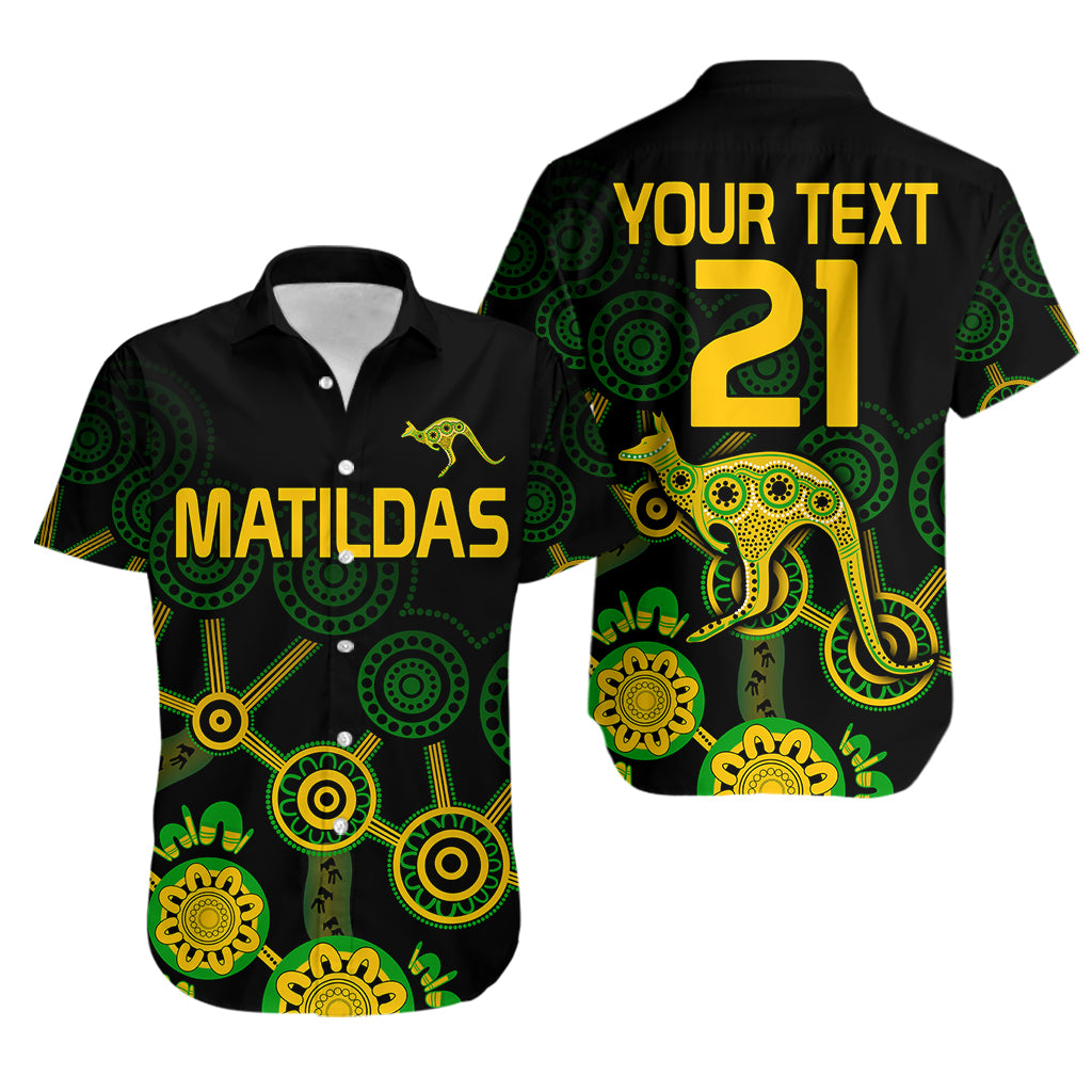 (Custom Text And Number) Australia Soccer Hawaiian Shirt Matildas World Cup With Kangaroo - Vibe Hoodie Shop