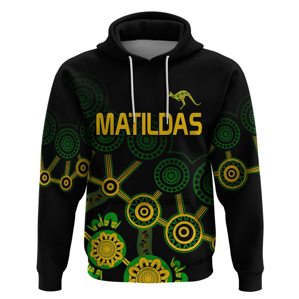 (Custom Text And Number) Australia Soccer Hoodie Matildas World Cup With Kangaroo LT9 - Vibe Hoodie Shop