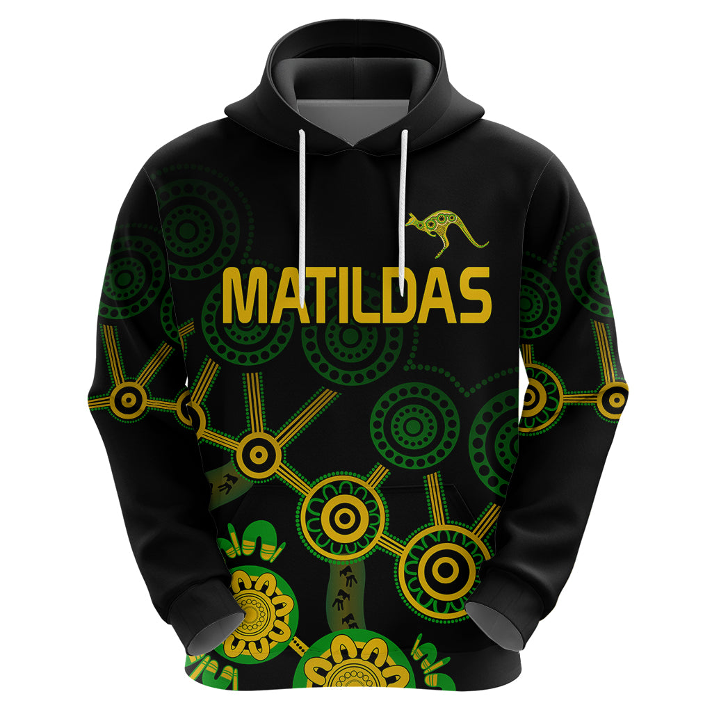 (Custom Text And Number) Australia Soccer Hoodie Matildas World Cup With Kangaroo LT9 - Vibe Hoodie Shop