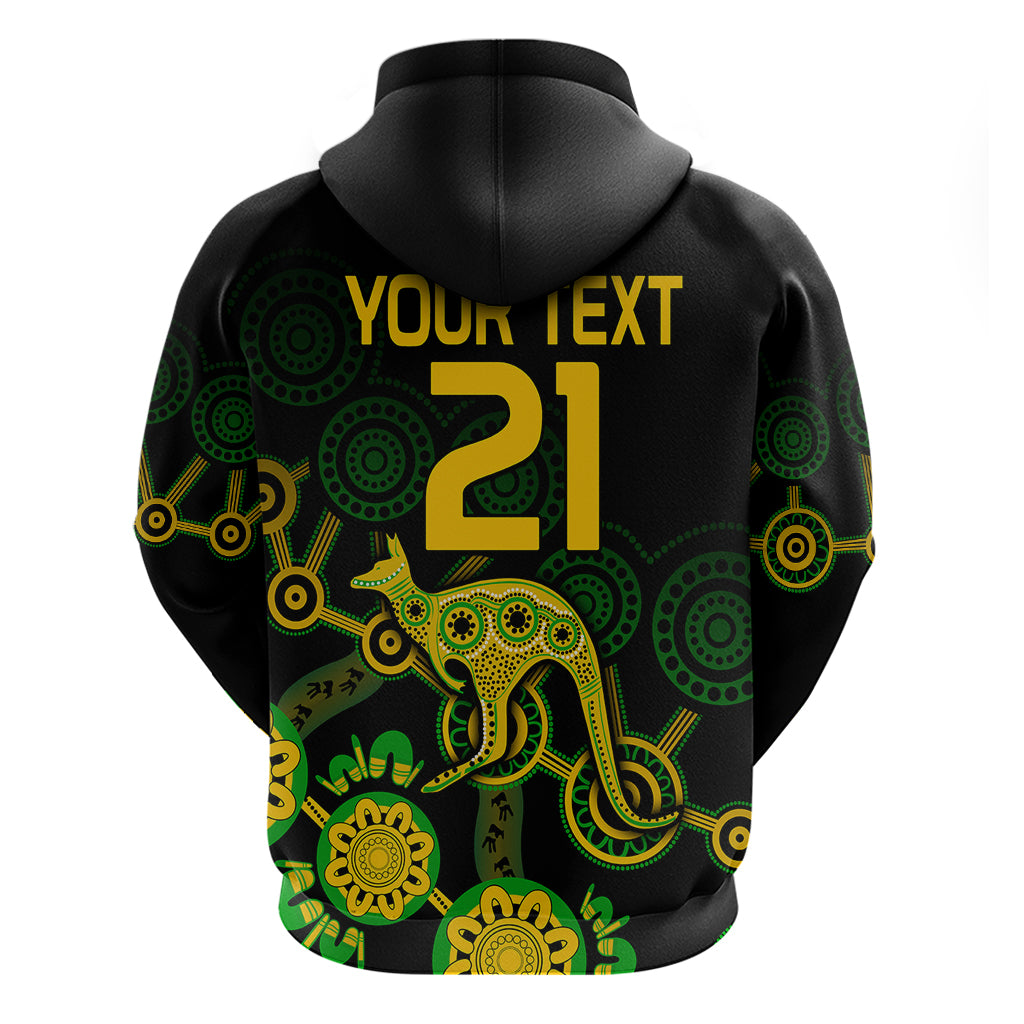 (Custom Text And Number) Australia Soccer Hoodie Matildas World Cup With Kangaroo LT9 - Vibe Hoodie Shop