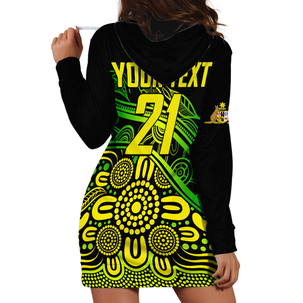 (Custom Text And Number) 2023 Australia Soccer Matildas Hoodie Dress - Vibe Hoodie Shop