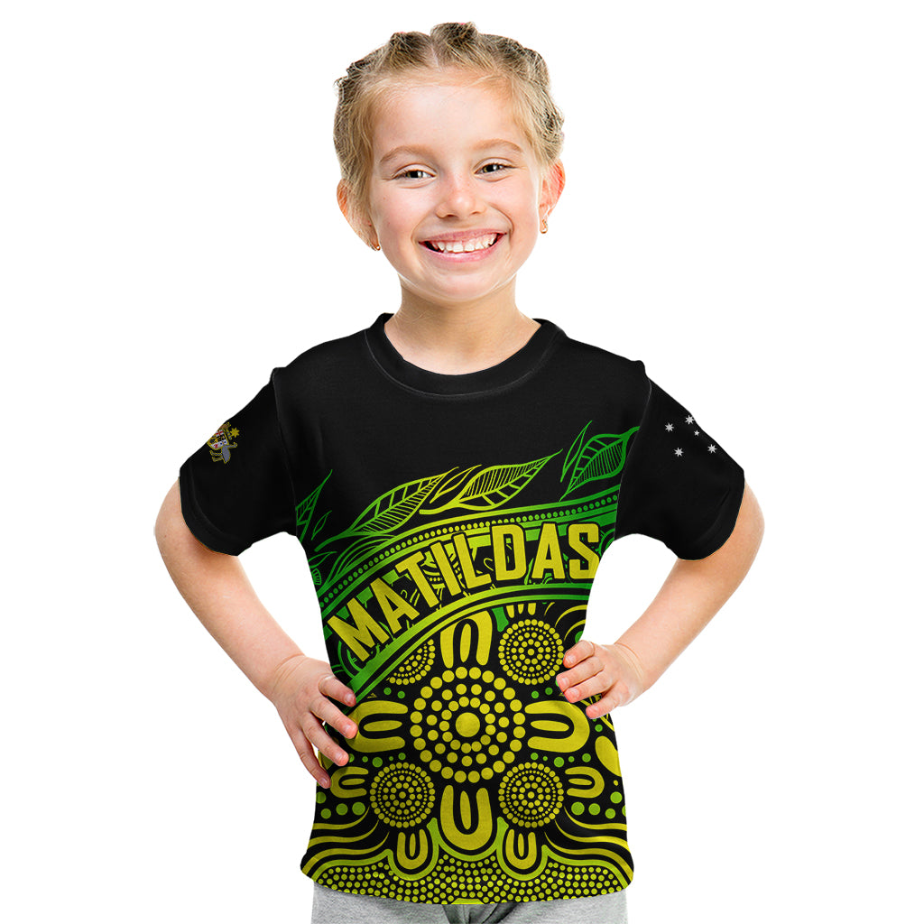 (Custom Text And Number) 2023 Australia Soccer Matildas Kid T Shirt - Vibe Hoodie Shop