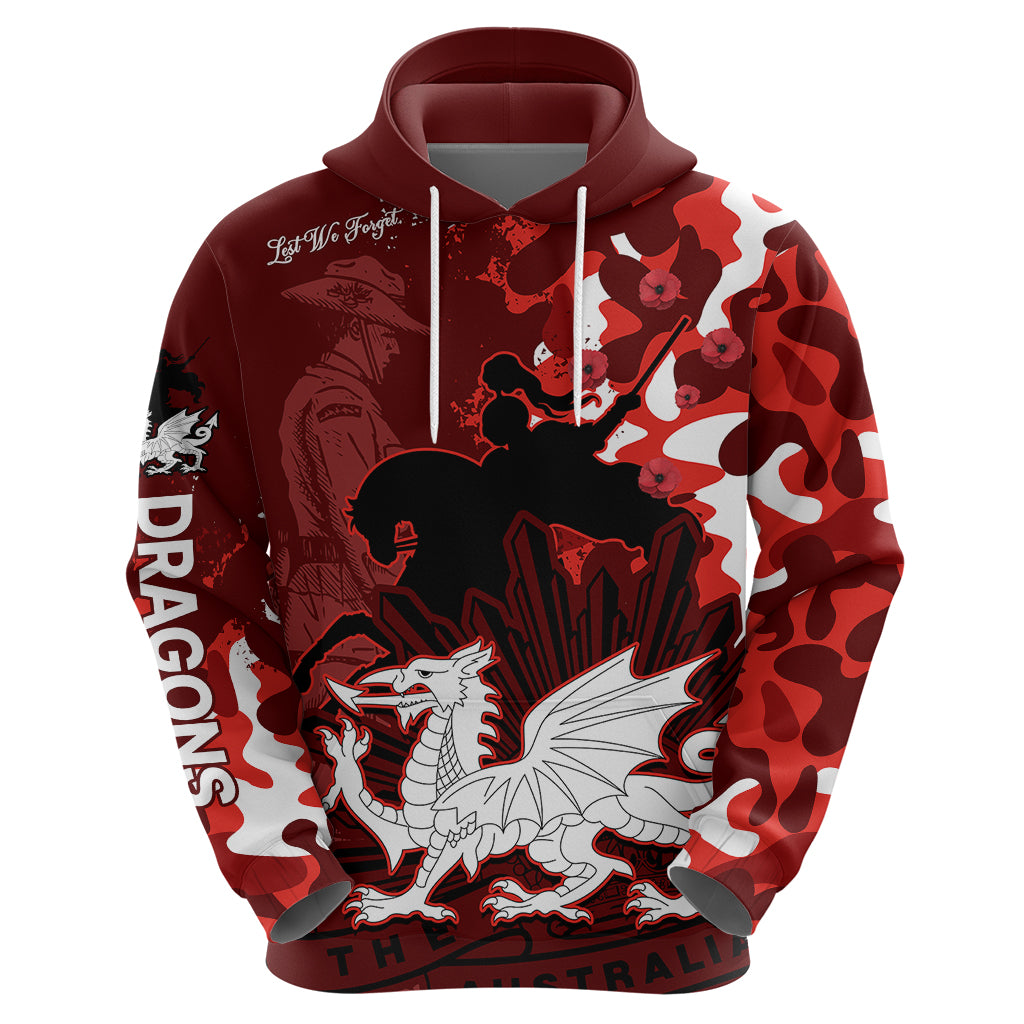 NRL ANZAC 2023 St Dragons Hoodie Camouflage LT9 - Vibe Hoodie Shop