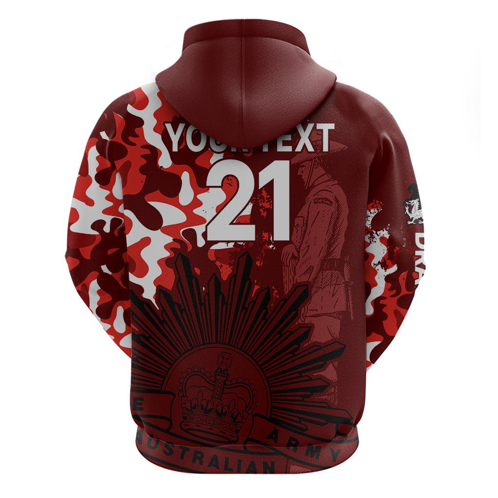 (Custom Text And Number) NRL ANZAC 2023 St Dragons Hoodie Camouflage LT9 - Vibe Hoodie Shop