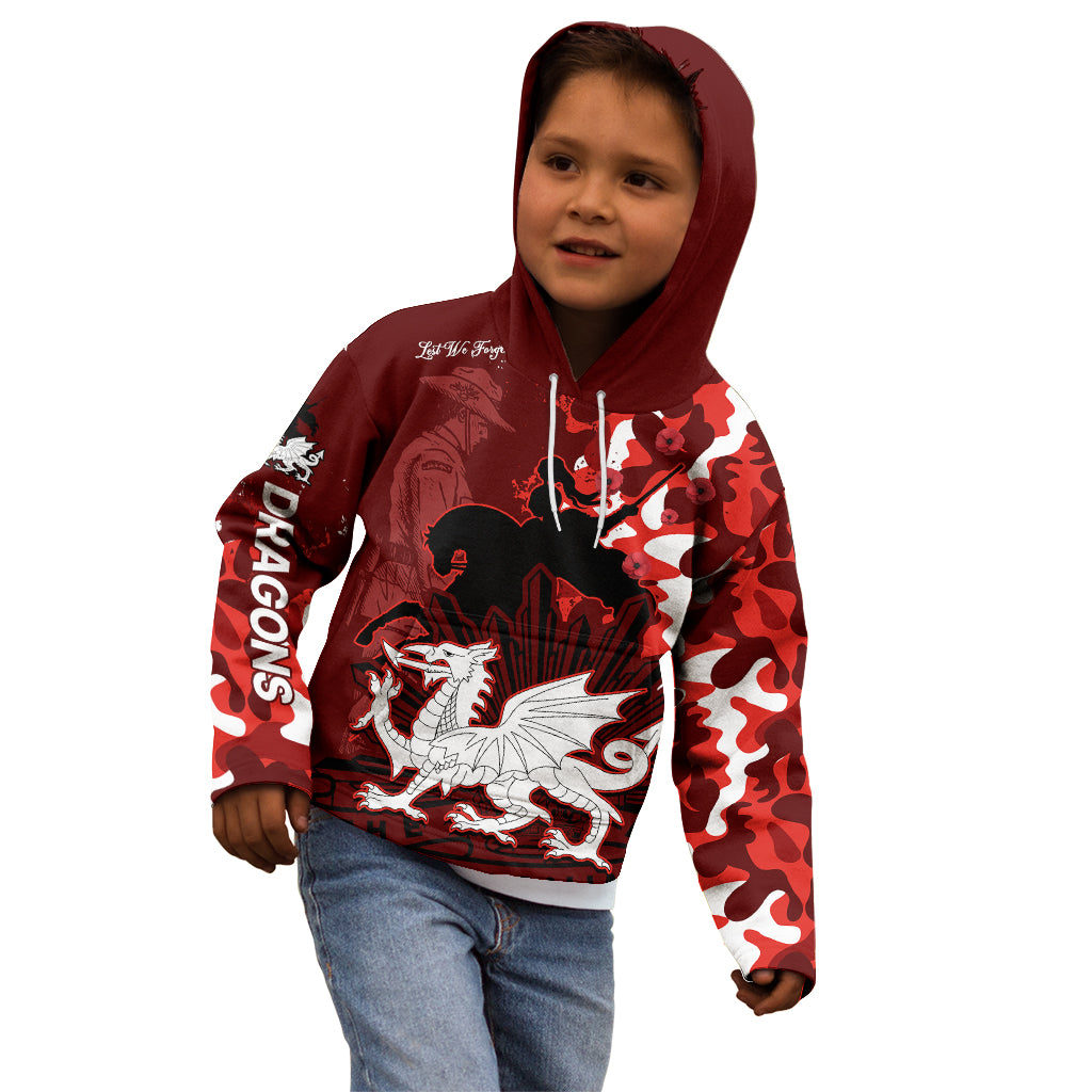 (Custom Text And Number) NRL ANZAC 2023 St Dragons Kid Hoodie Camouflage - Vibe Hoodie Shop