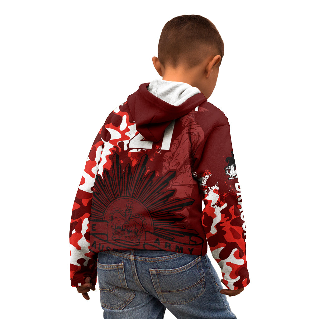 (Custom Text And Number) NRL ANZAC 2023 St Dragons Kid Hoodie Camouflage - Vibe Hoodie Shop