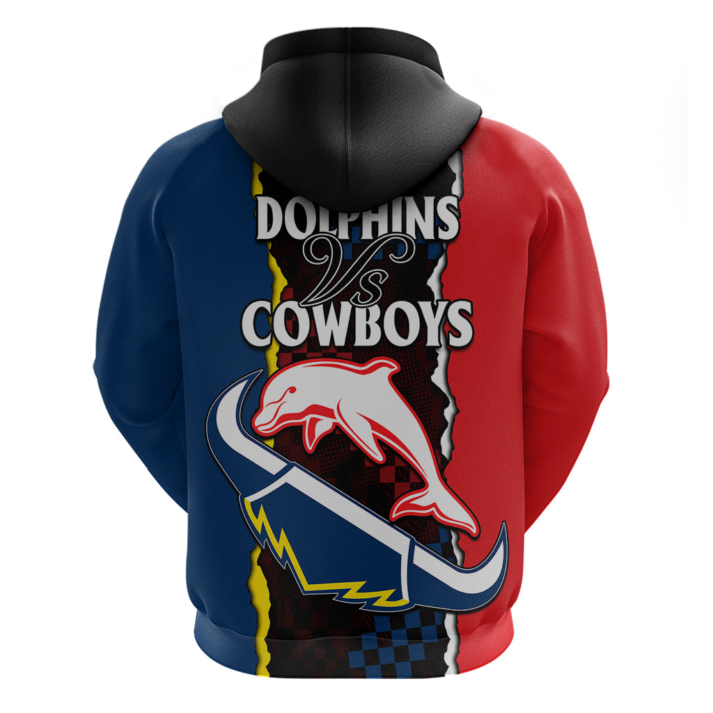 NRL Combine Dolphins and Cowboys Hoodie LT9 - Vibe Hoodie Shop