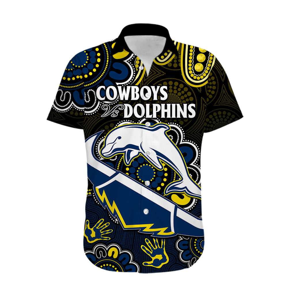 NRL Combine Dolphins and Cowboys Hawaiian Shirt Aboriginal - Vibe Hoodie Shop