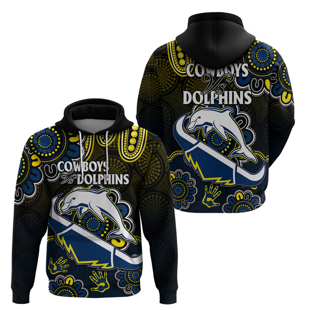 NRL Combine Dolphins and Cowboys Hoodie Aboriginal LT9 - Vibe Hoodie Shop