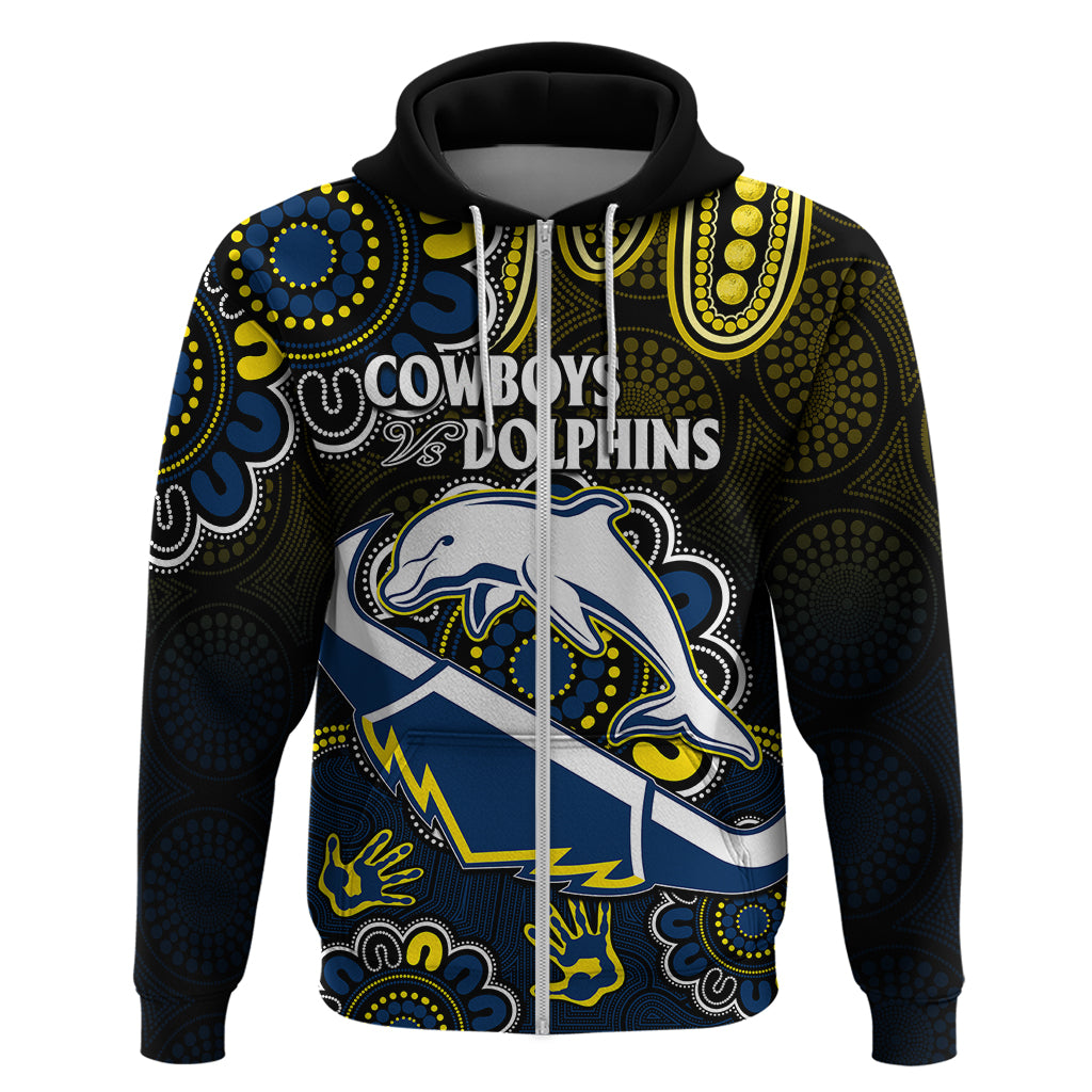NRL Combine Dolphins and Cowboys Hoodie Aboriginal LT9 - Vibe Hoodie Shop