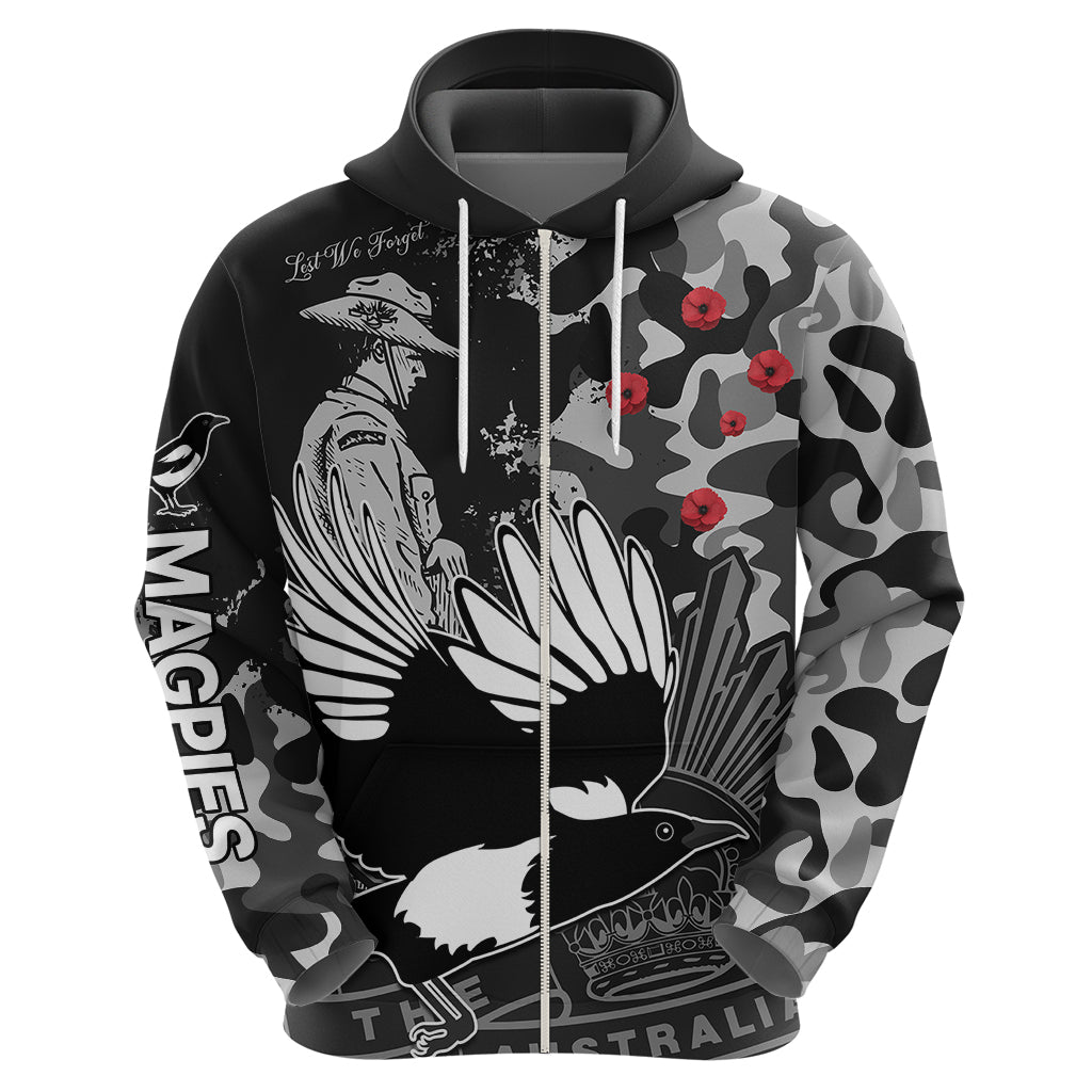 AFL ANZAC 2023 Magpies Hoodie Camouflage LT9 - Vibe Hoodie Shop