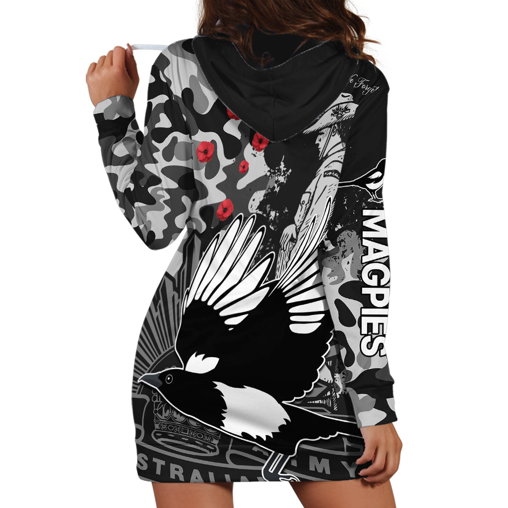 AFL ANZAC 2023 Magpies Hoodie Dress Camouflage - Vibe Hoodie Shop