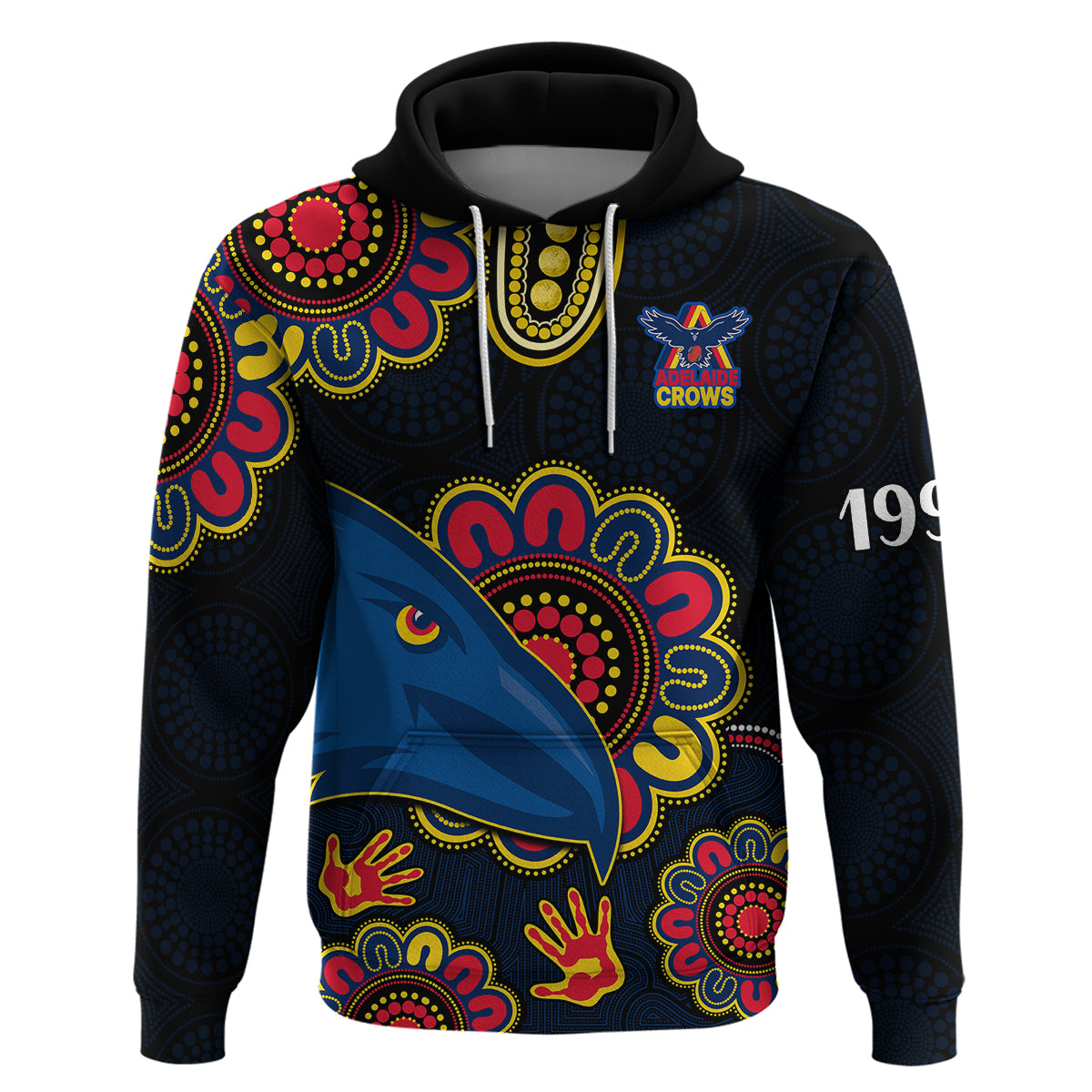 AFL Adelaide Football The Crows 1990 Aboriginal Hoodie LT9 - Vibe Hoodie Shop