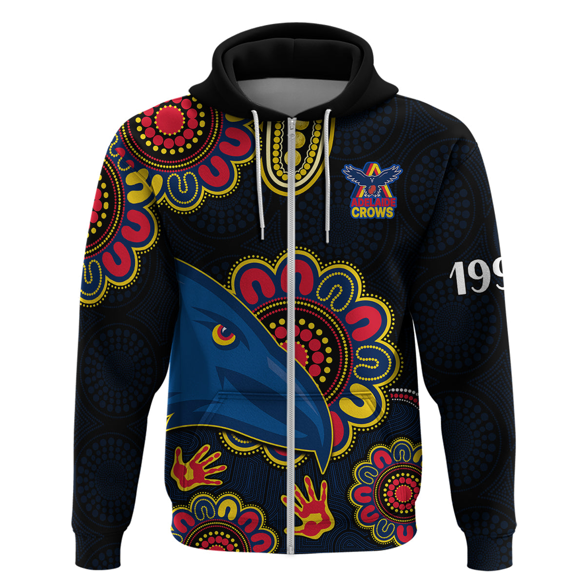 AFL Adelaide Football The Crows 1990 Aboriginal Hoodie LT9 - Vibe Hoodie Shop