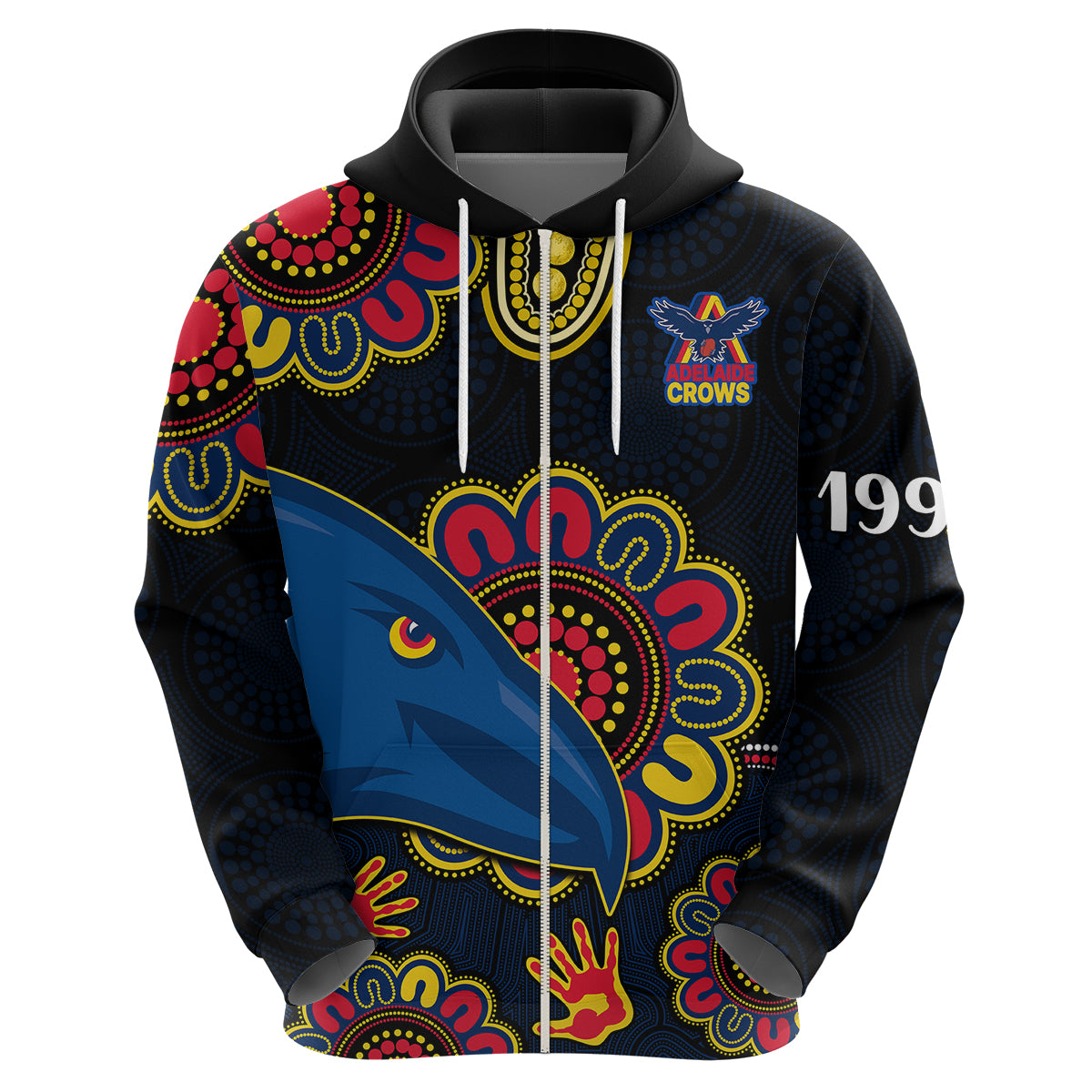 AFL Adelaide Football The Crows 1990 Aboriginal Hoodie LT9 - Vibe Hoodie Shop