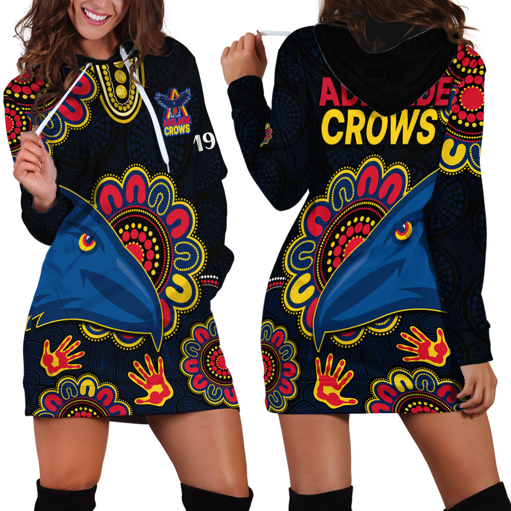 AFL Adelaide Football The Crows 1990 Aboriginal Hoodie Dress - Vibe Hoodie Shop