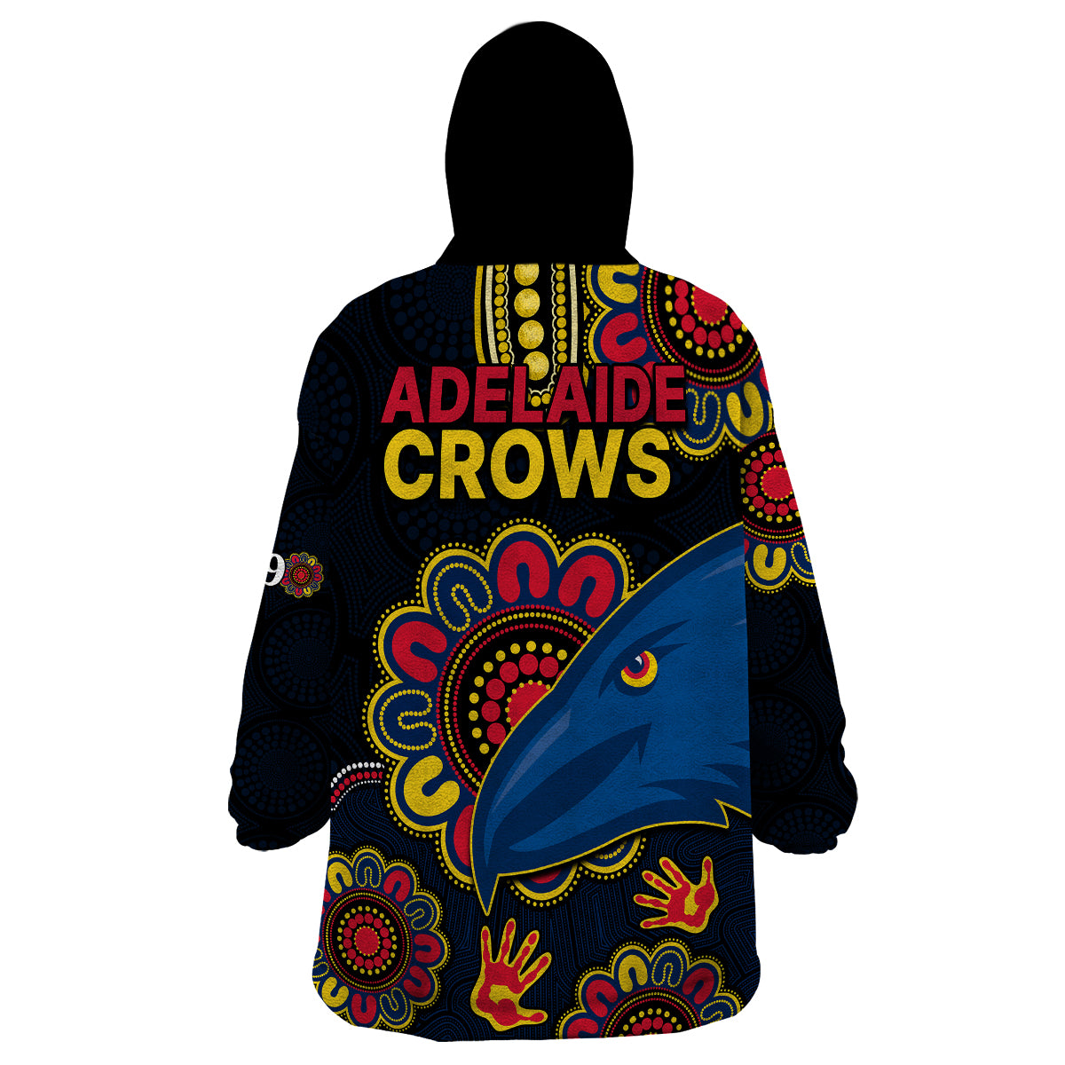 AFL Adelaide Football The Crows 1990 Aboriginal Wearable Blanket Hoodie - Vibe Hoodie Shop