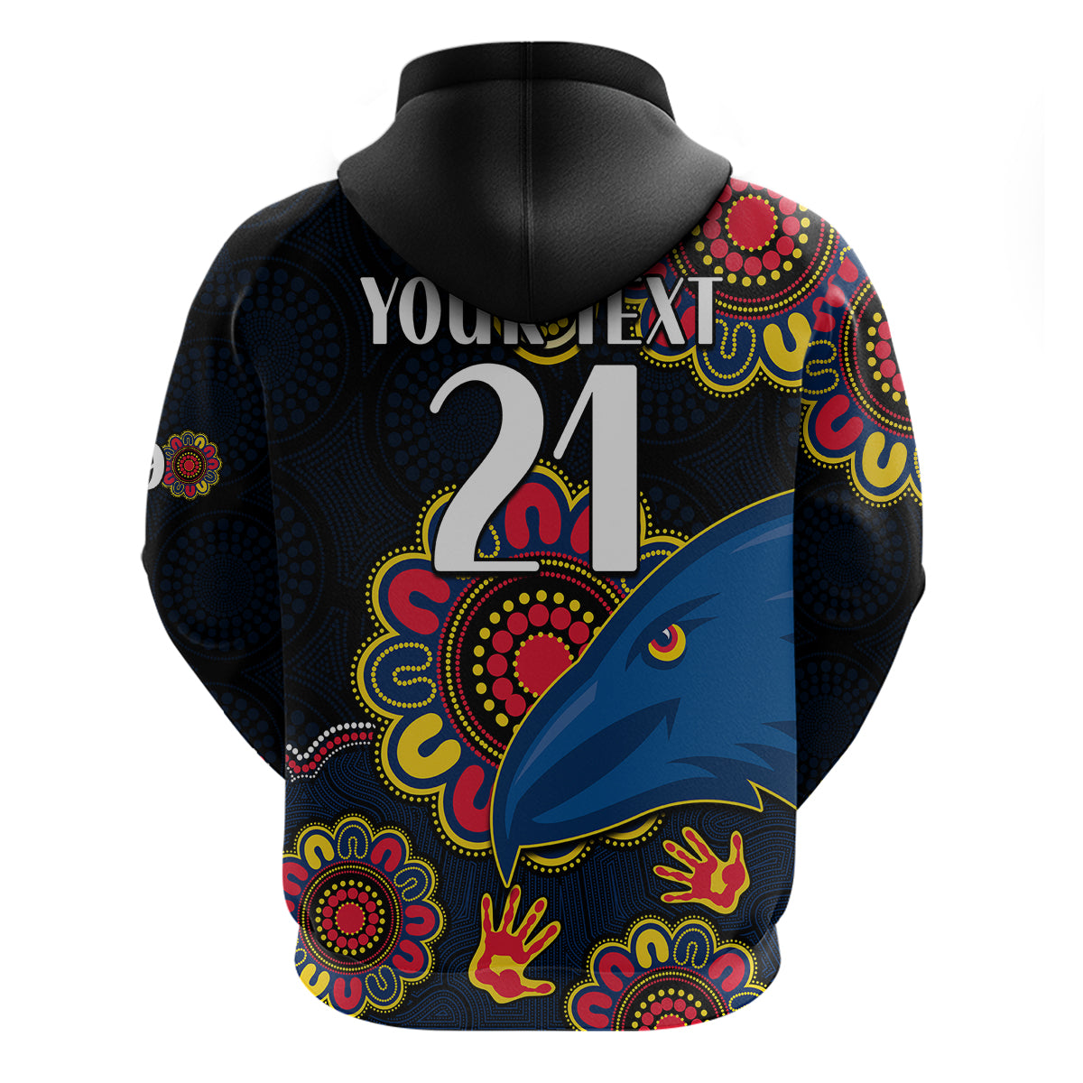 (Custom Personalised) AFL Adelaide Football The Crows 1990 Aboriginal Hoodie LT9 - Vibe Hoodie Shop