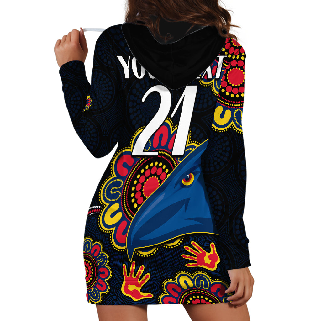 (Custom Personalised) AFL Adelaide Football The Crows 1990 Aboriginal Hoodie Dress - Vibe Hoodie Shop