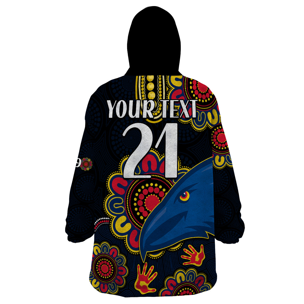 (Custom Personalised) AFL Adelaide Football The Crows 1990 Aboriginal Wearable Blanket Hoodie - Vibe Hoodie Shop