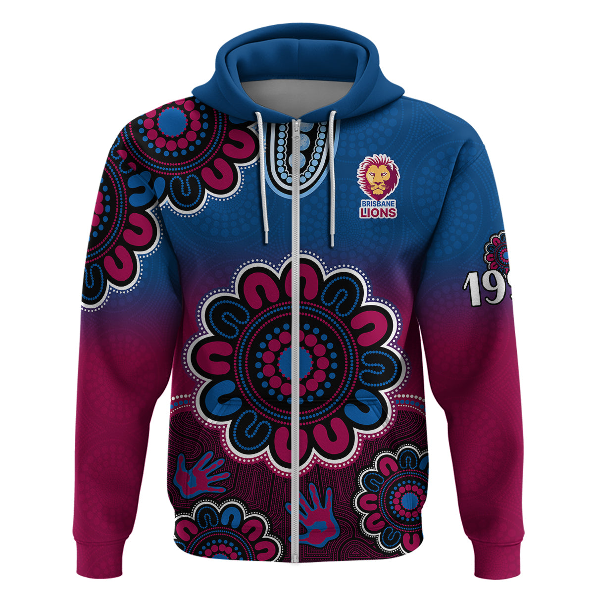 AFL Brisbane Lions 1996 Aboriginal Hoodie LT9 - Vibe Hoodie Shop