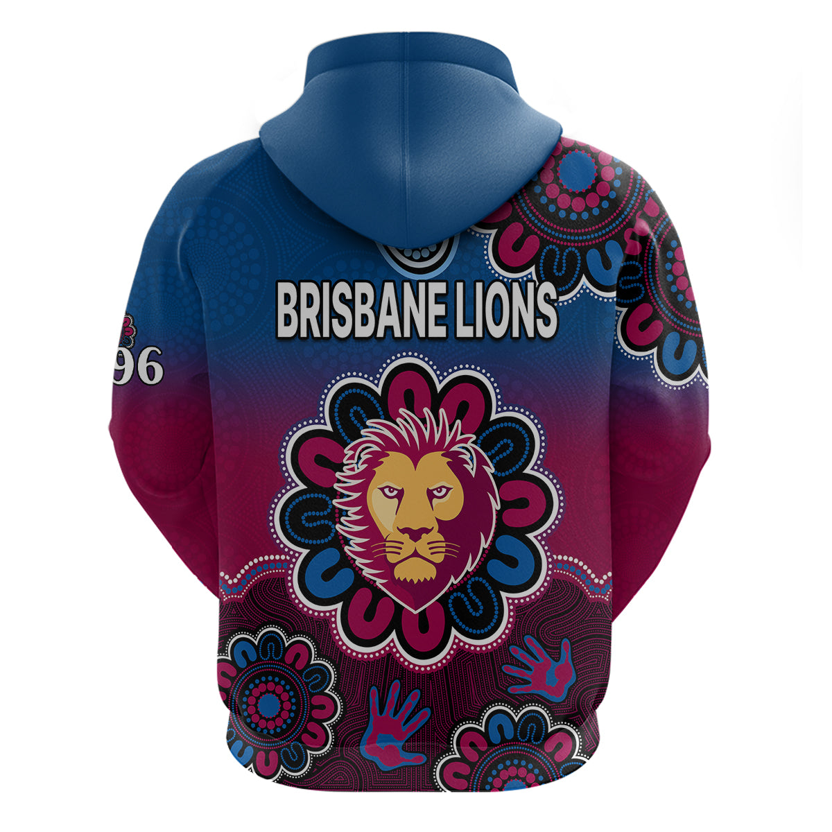 AFL Brisbane Lions 1996 Aboriginal Hoodie LT9 - Vibe Hoodie Shop