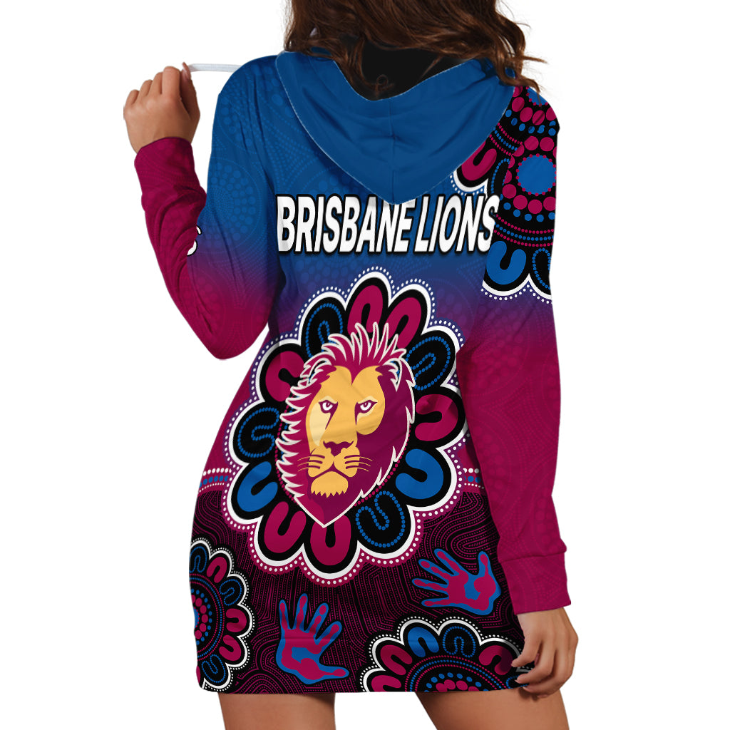 AFL Brisbane Lions 1996 Aboriginal Hoodie Dress - Vibe Hoodie Shop