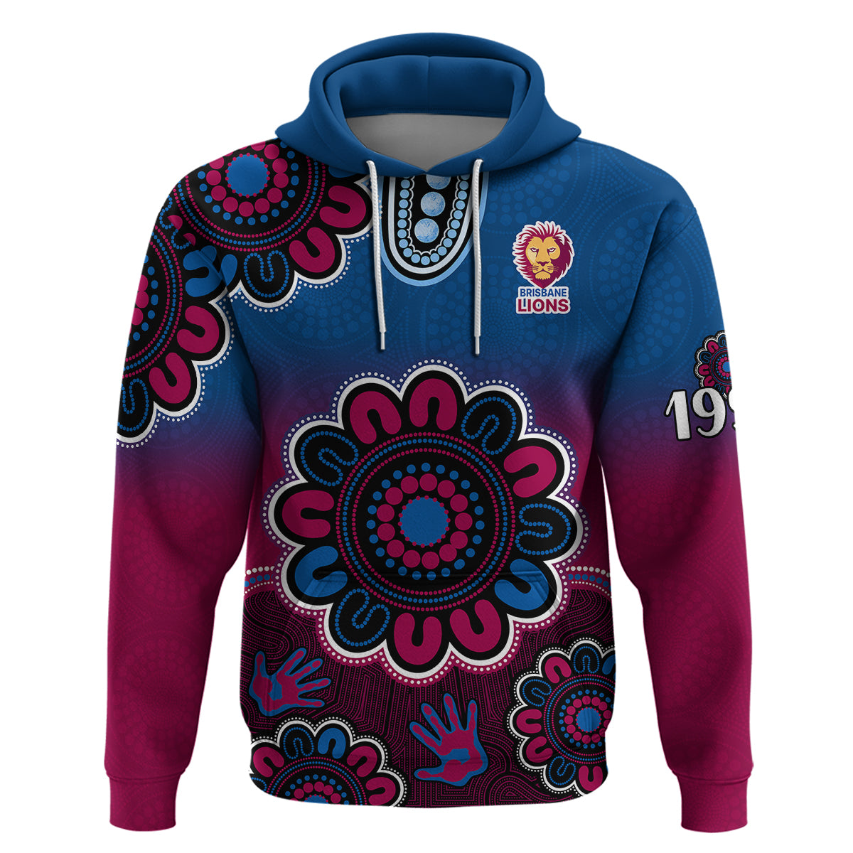 (Custom Personalised) AFL Brisbane Lions 1996 Aboriginal Hoodie LT9 - Vibe Hoodie Shop