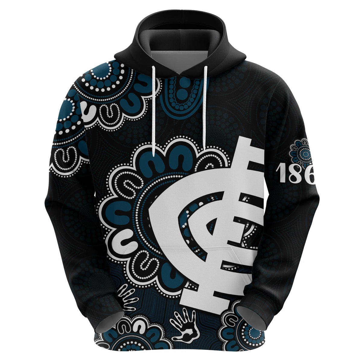 AFL Carlton Blues 1864 Aboriginal Hoodie LT9 - Vibe Hoodie Shop