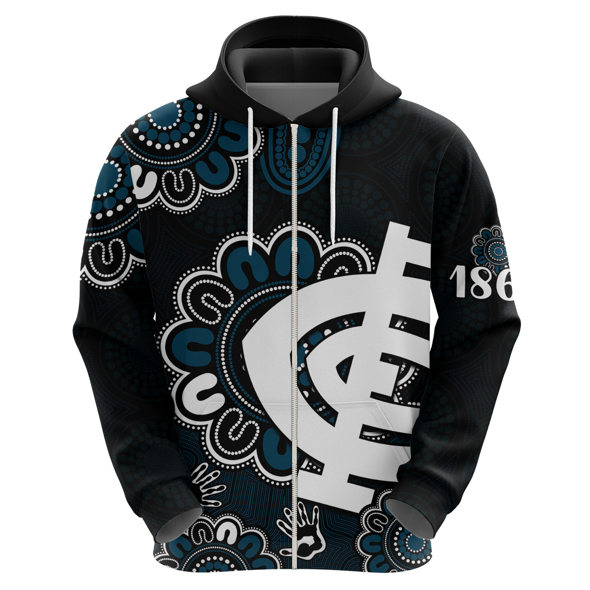 AFL Carlton Blues 1864 Aboriginal Hoodie LT9 - Vibe Hoodie Shop