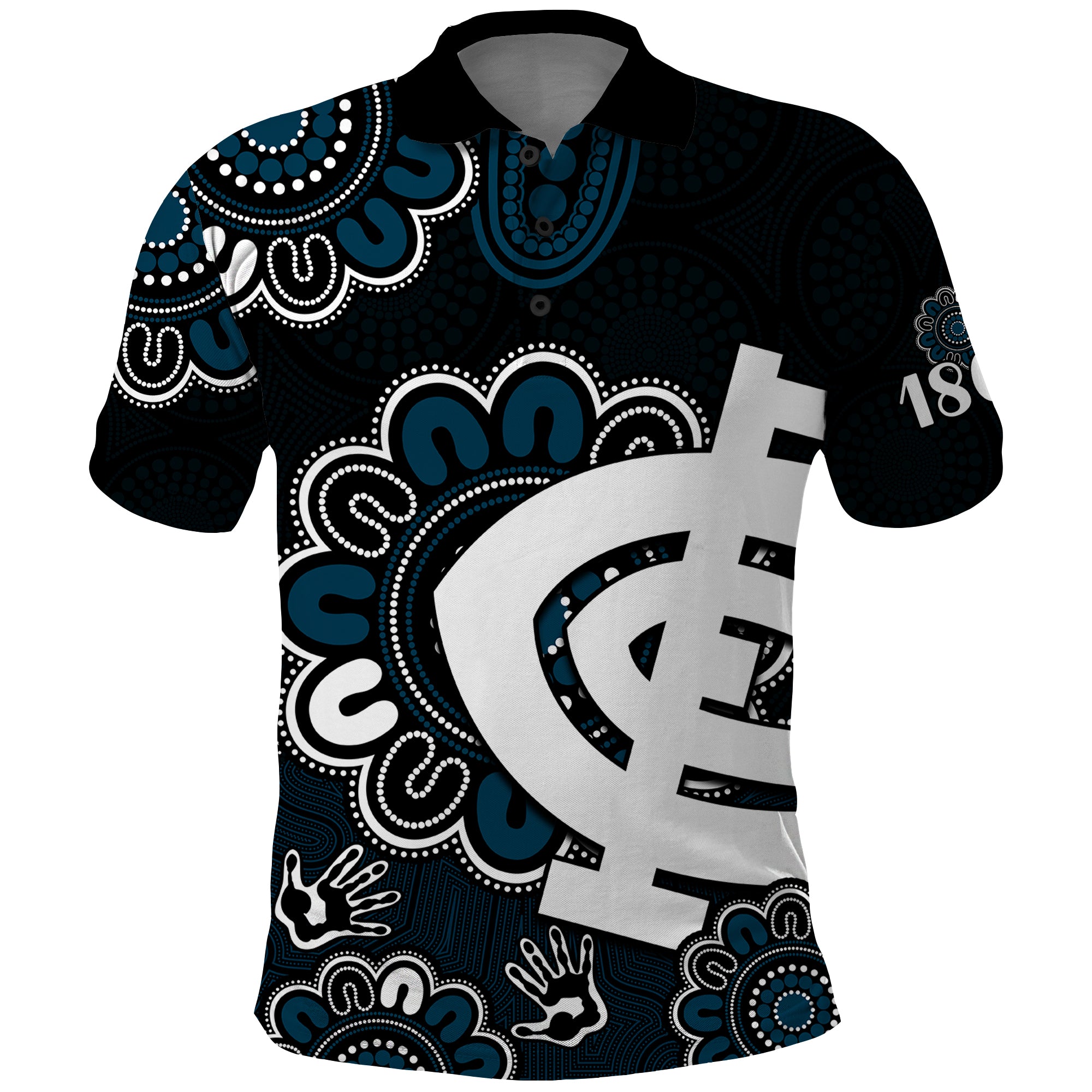 AFL Carlton Blues 1864 Aboriginal Polo Shirt LT9 - Vibe Hoodie Shop