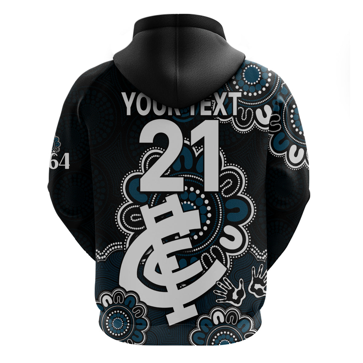(Custom Personalised) AFL Carlton Blues 1864 Aboriginal Hoodie LT9 - Vibe Hoodie Shop
