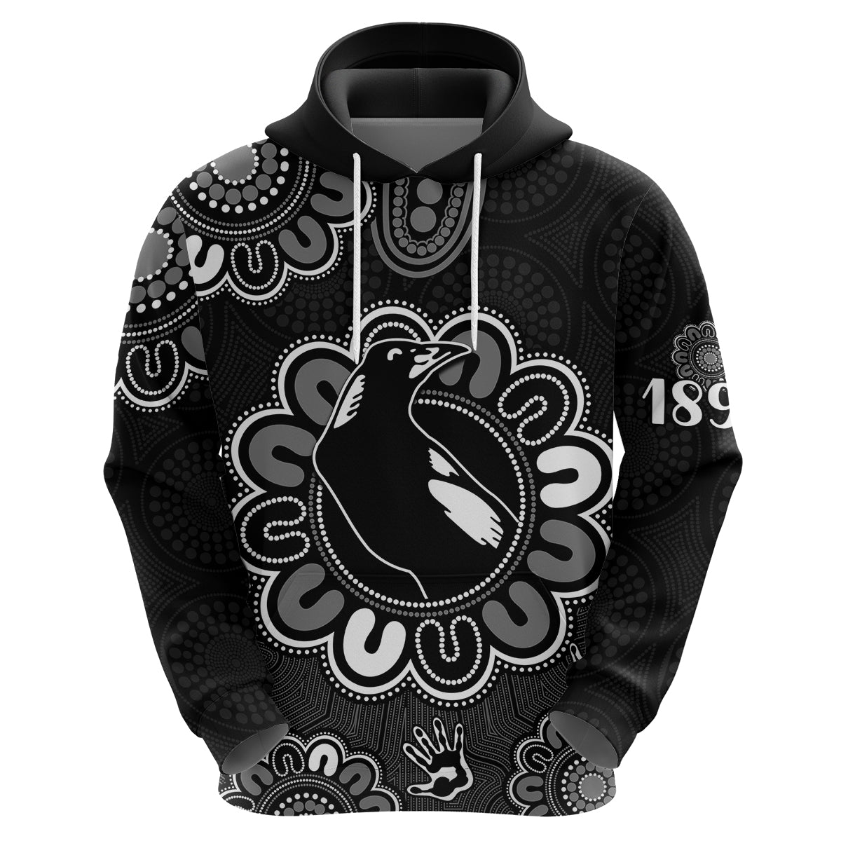 AFL Collingwood Magpies 1892 Aboriginal Hoodie LT9 - Vibe Hoodie Shop