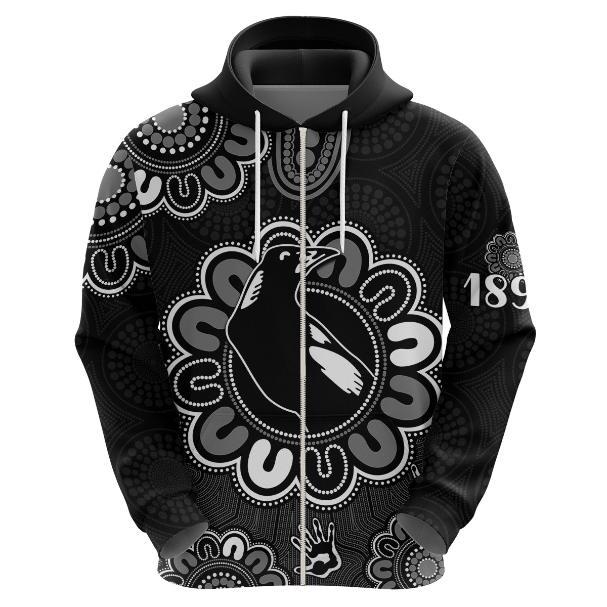 AFL Collingwood Magpies 1892 Aboriginal Hoodie LT9 - Vibe Hoodie Shop