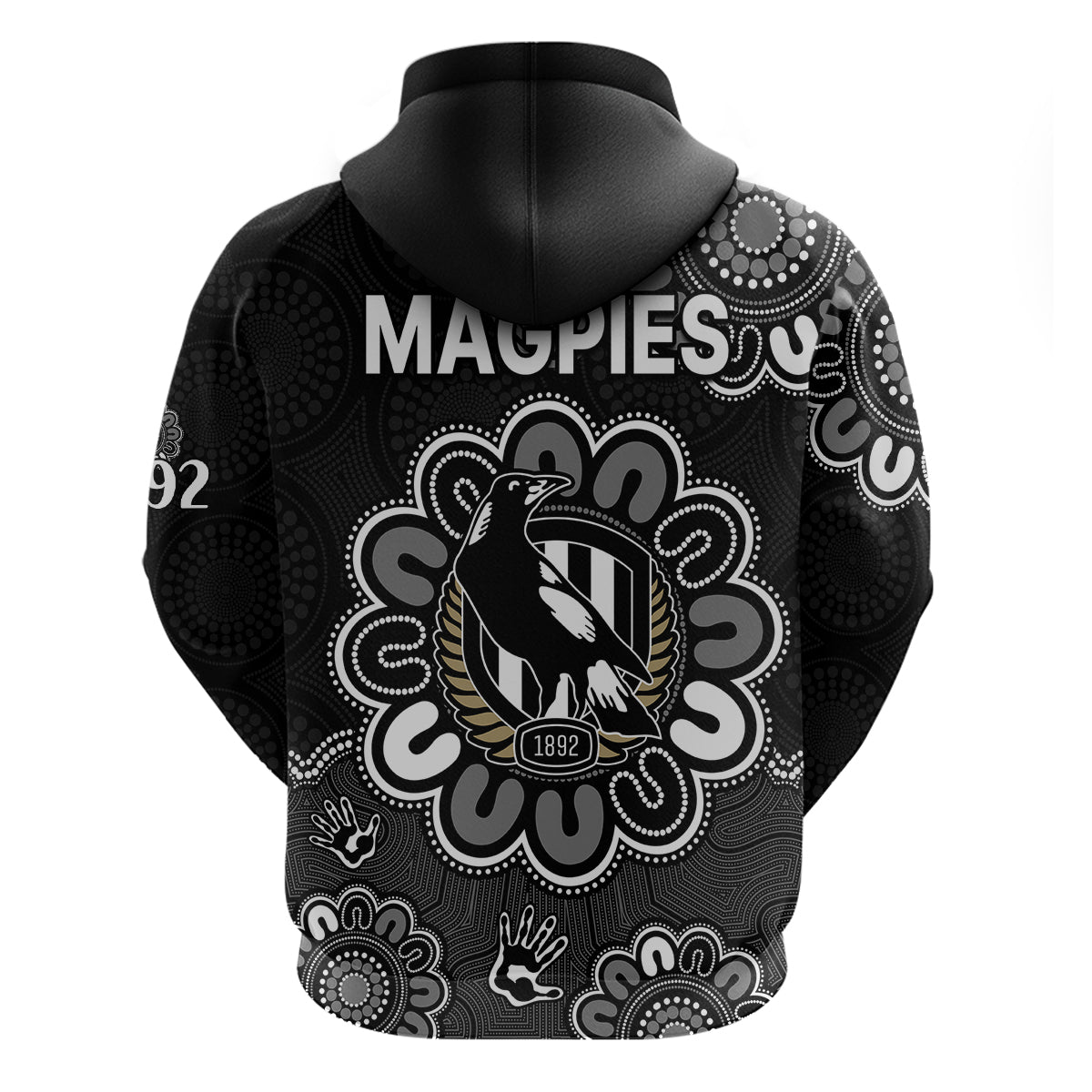 AFL Collingwood Magpies 1892 Aboriginal Hoodie LT9 - Vibe Hoodie Shop