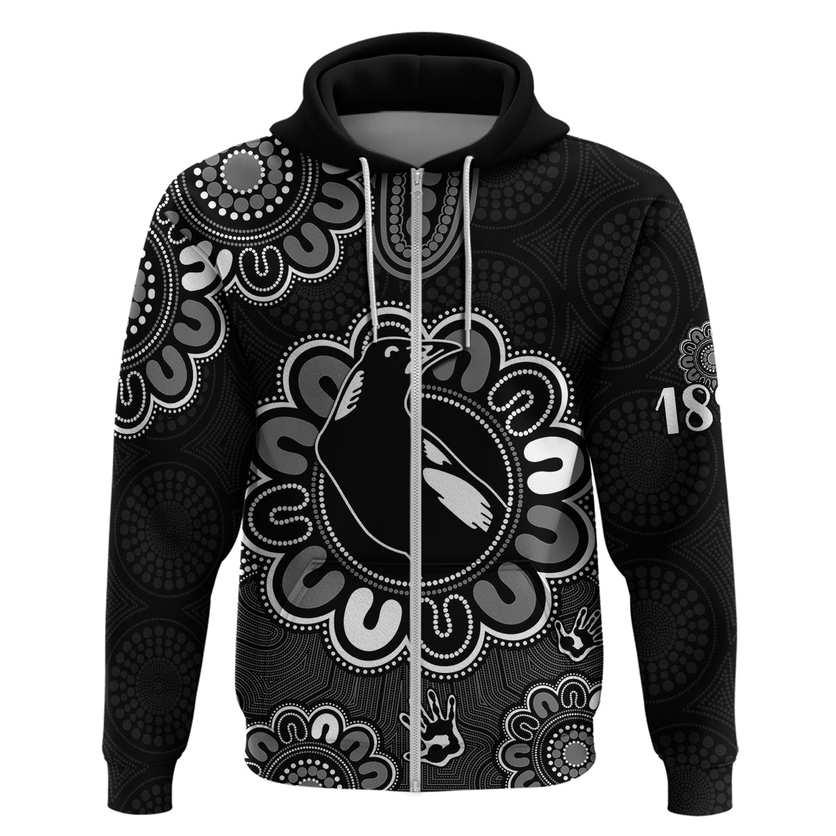 (Custom Personalised) AFL Collingwood Magpies 1892 Aboriginal Hoodie LT9 - Vibe Hoodie Shop