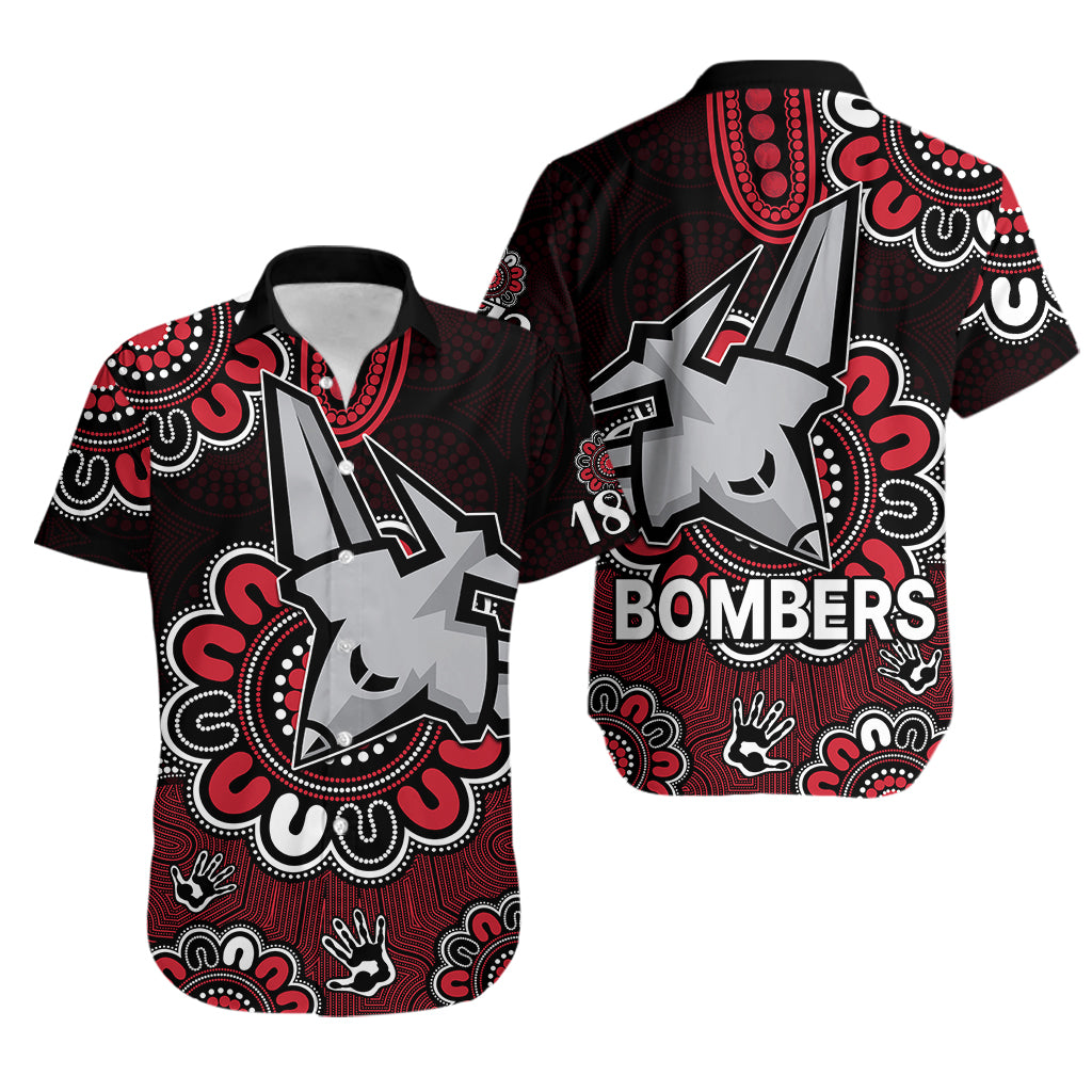 AFL Essendon Bombers 1872 Aboriginal Hawaiian Shirt - Vibe Hoodie Shop