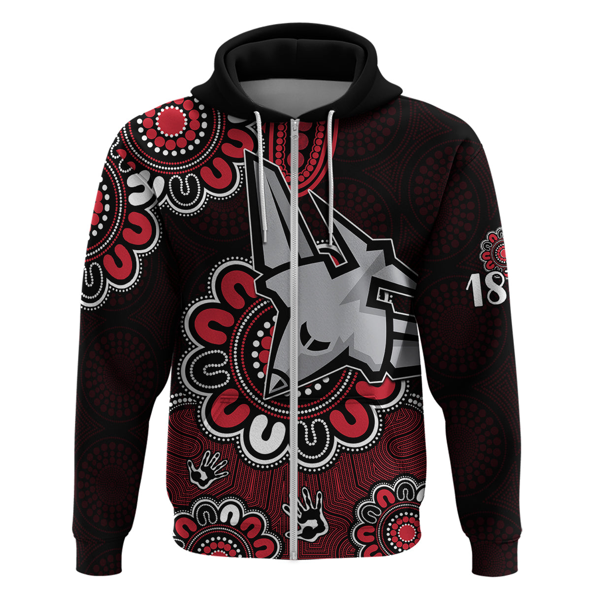 AFL Essendon Bombers 1872 Aboriginal Hoodie LT9 - Vibe Hoodie Shop