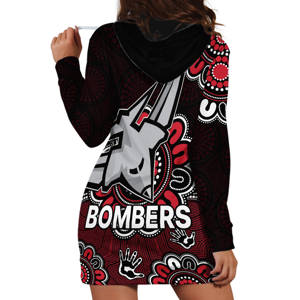 AFL Essendon Bombers 1872 Aboriginal Hoodie Dress - Vibe Hoodie Shop