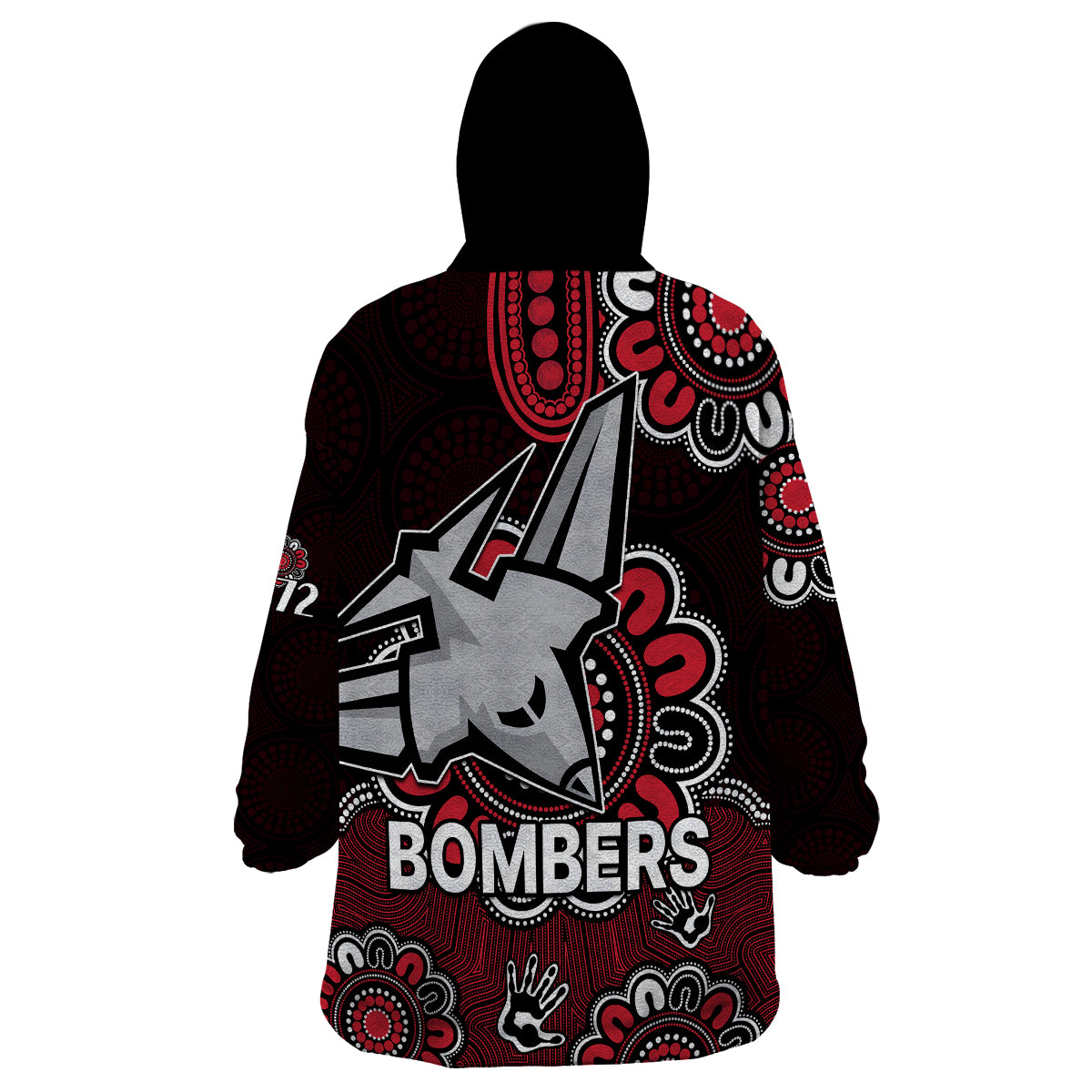AFL Essendon Bombers 1872 Aboriginal Wearable Blanket Hoodie - Vibe Hoodie Shop