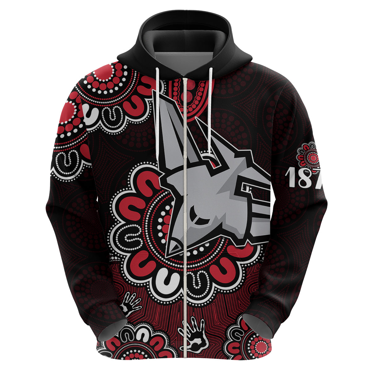(Custom Personalised) AFL Essendon Bombers 1872 Aboriginal Hoodie LT9 - Vibe Hoodie Shop
