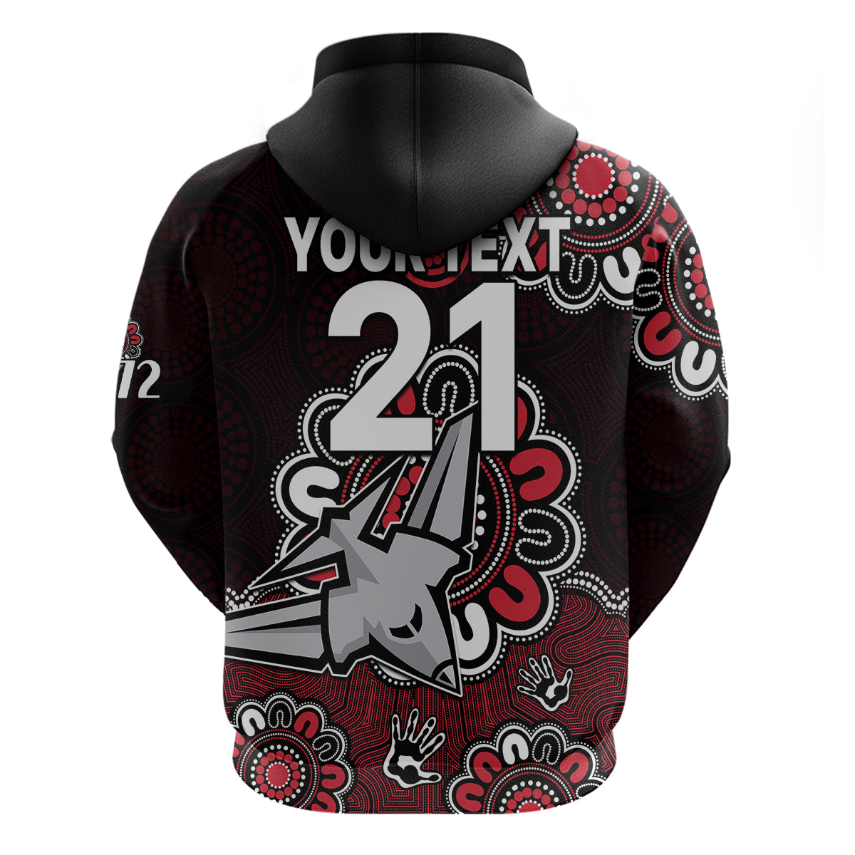 (Custom Personalised) AFL Essendon Bombers 1872 Aboriginal Hoodie LT9 - Vibe Hoodie Shop