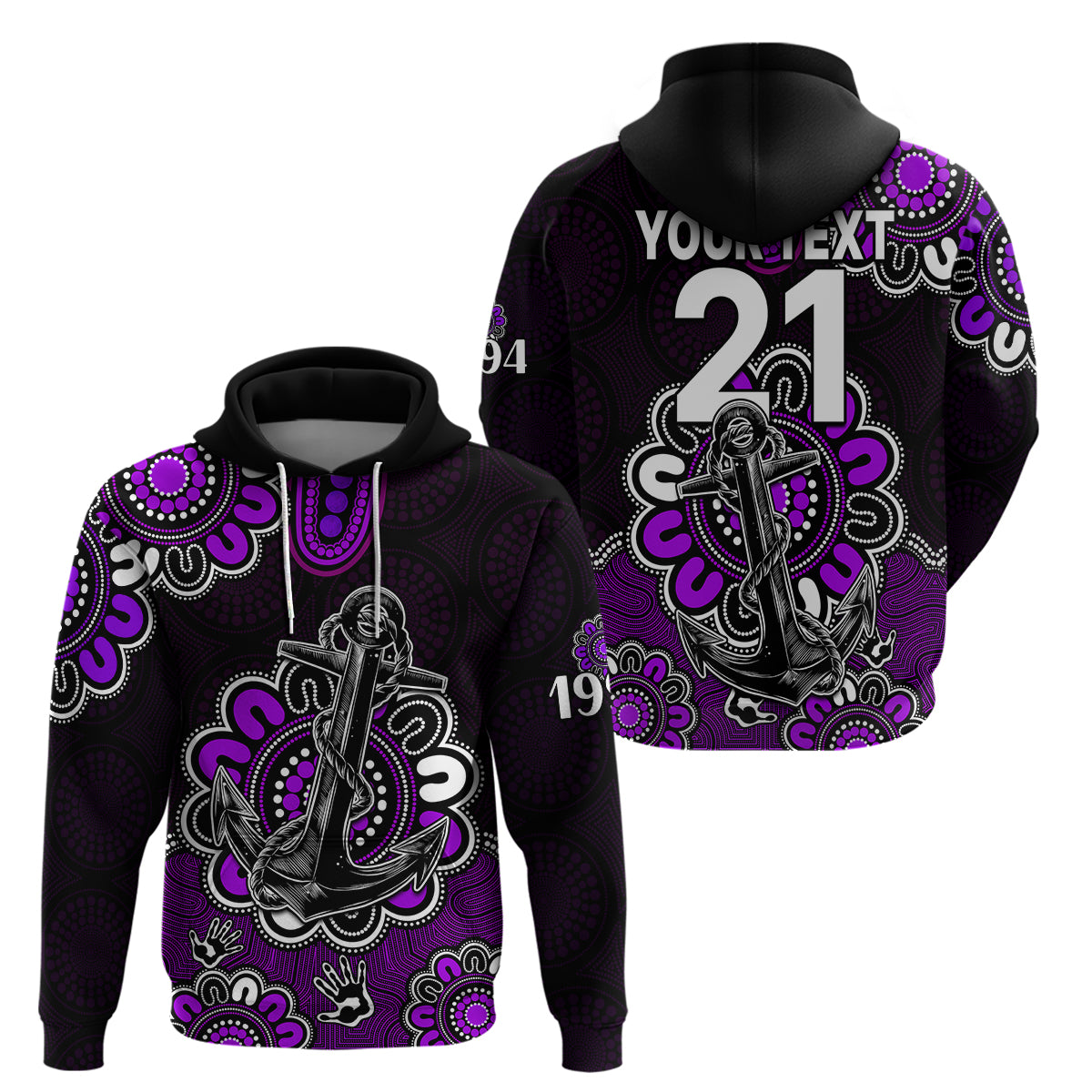 (Custom Personalised) AFL Fremantle Dockers 1994 Aboriginal Hoodie LT9 - Vibe Hoodie Shop