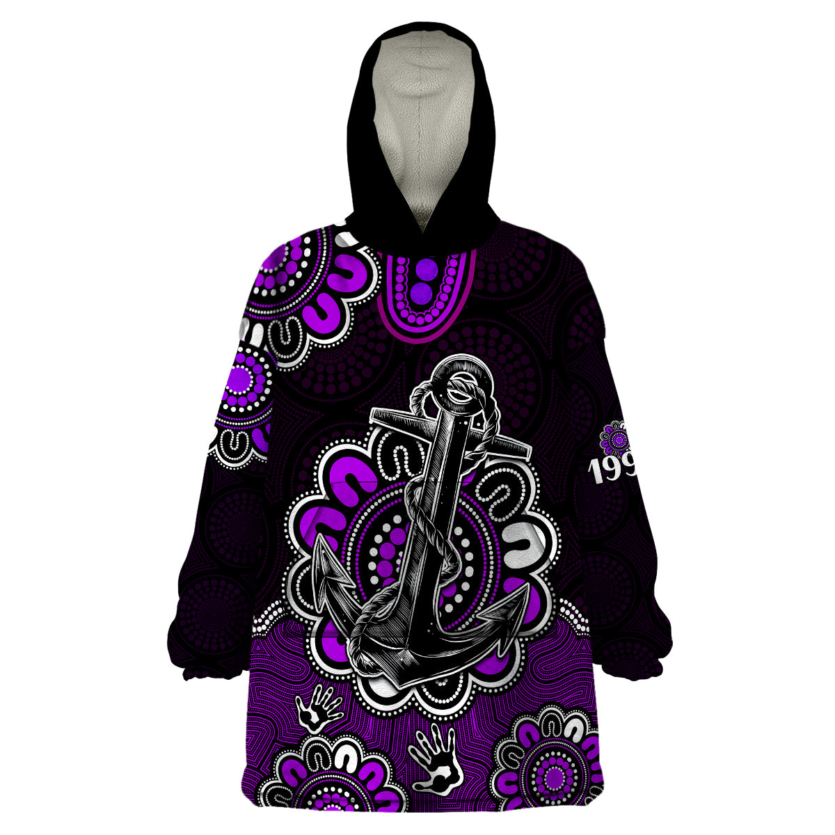 (Custom Personalised) AFL Fremantle Dockers 1994 Aboriginal Wearable Blanket Hoodie - Vibe Hoodie Shop
