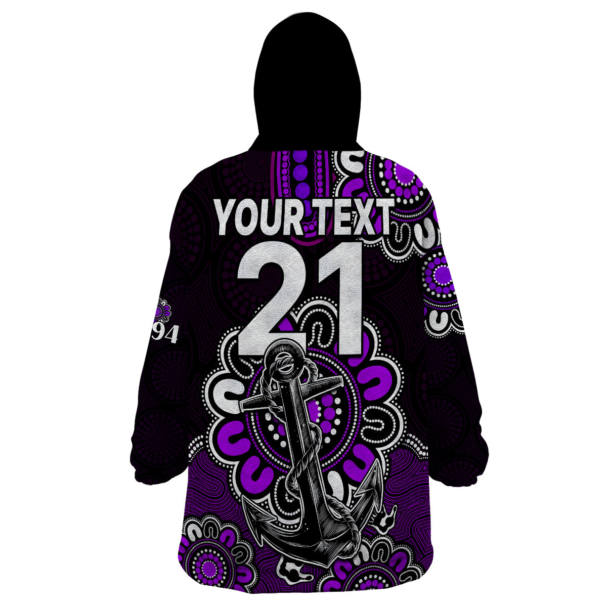 (Custom Personalised) AFL Fremantle Dockers 1994 Aboriginal Wearable Blanket Hoodie - Vibe Hoodie Shop