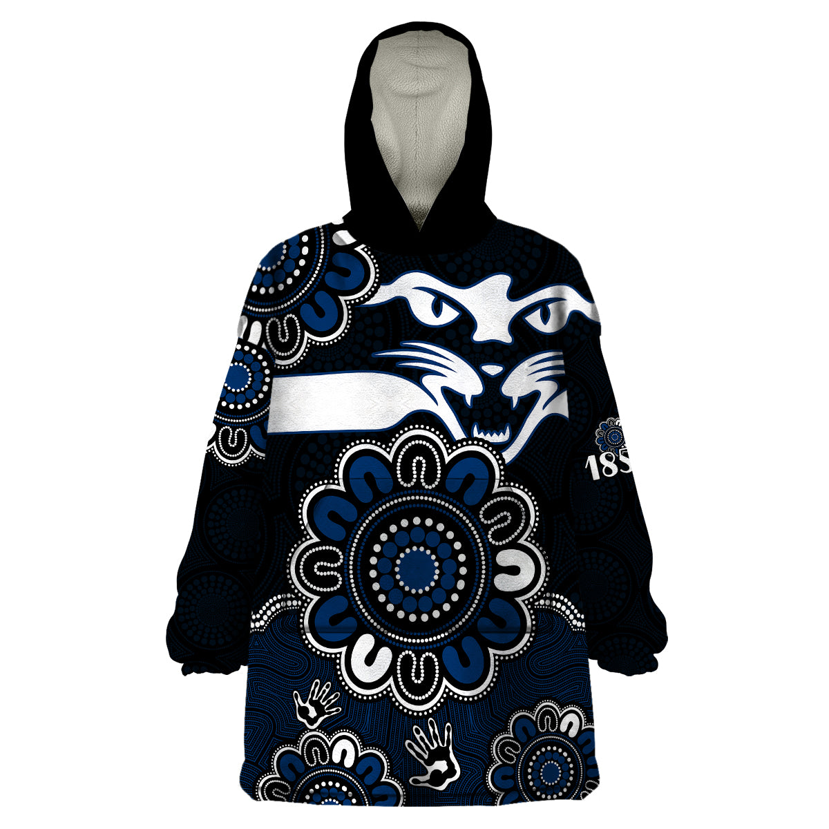 AFL Geelong Cats 1859 Aboriginal Wearable Blanket Hoodie - Vibe Hoodie Shop