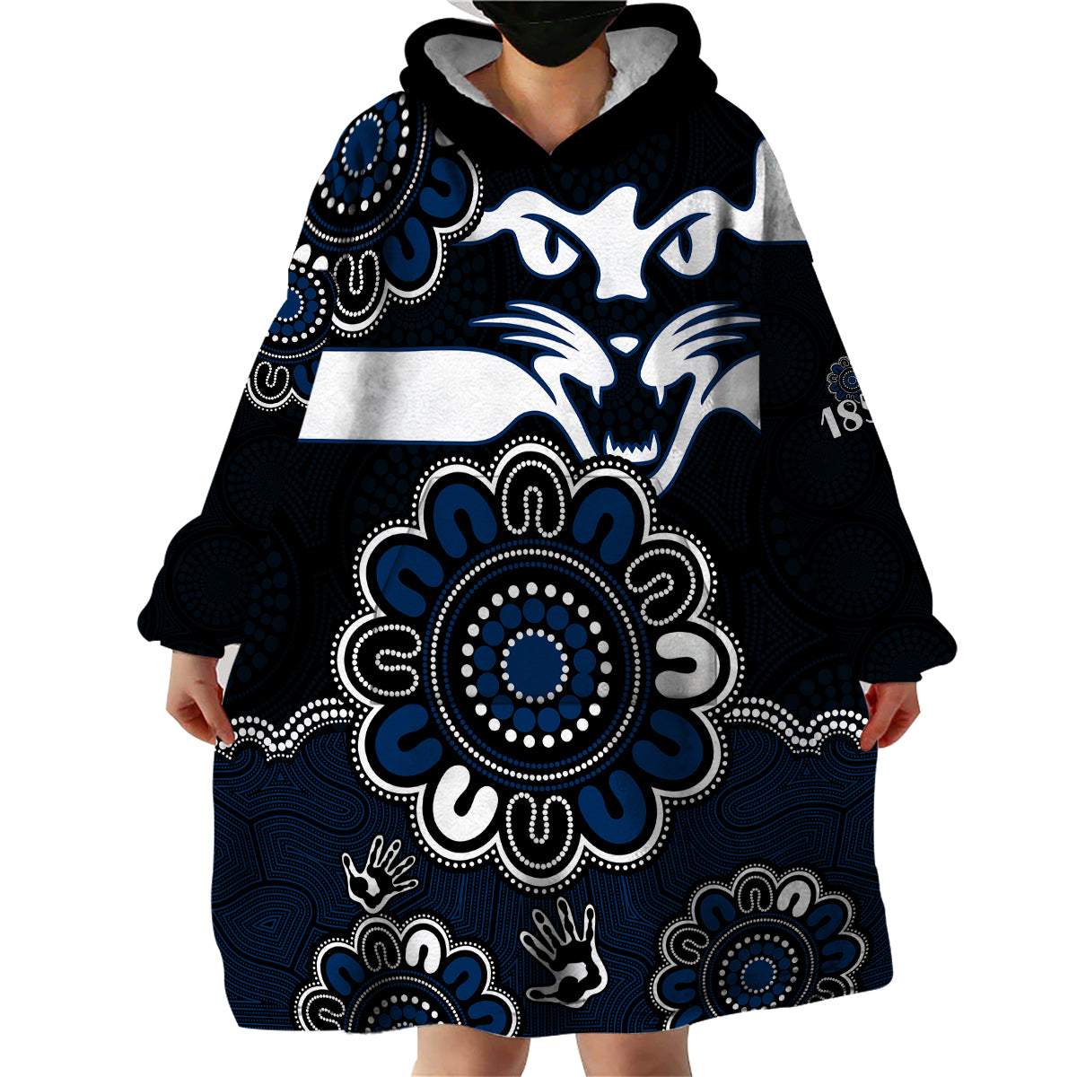 AFL Geelong Cats 1859 Aboriginal Wearable Blanket Hoodie - Vibe Hoodie Shop